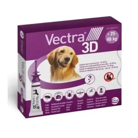Pipeta antiparazitara pentru caini 25 - 40 kg Vectra 3D x 3 pipete