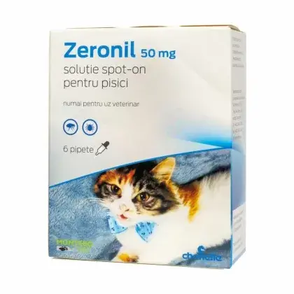 Pipeta antiparazitara pentru pisici Zeronil 50 mg