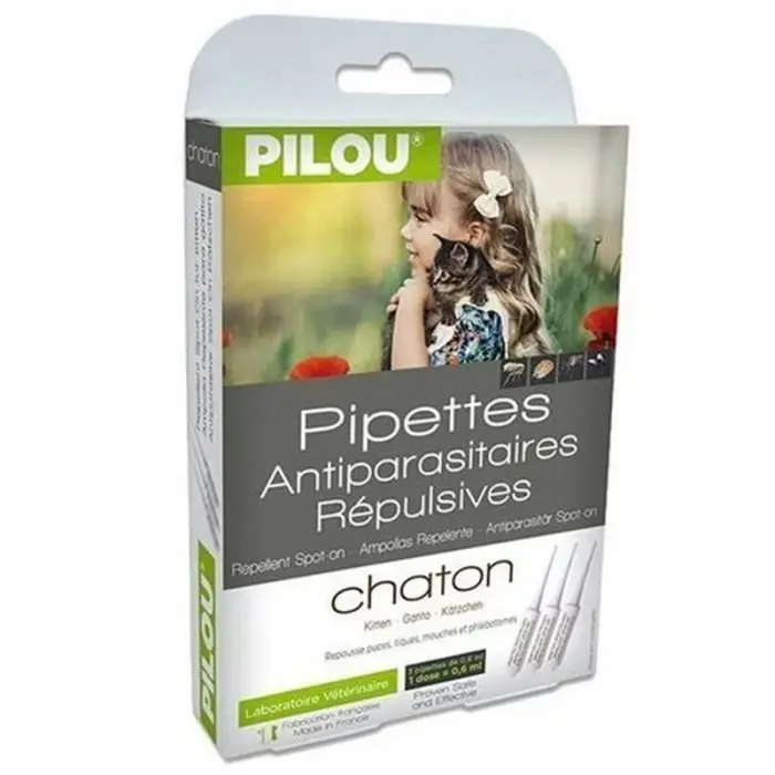 Pipete antiparazitara Pilou pentru pisici Junior 3 x 1 ml