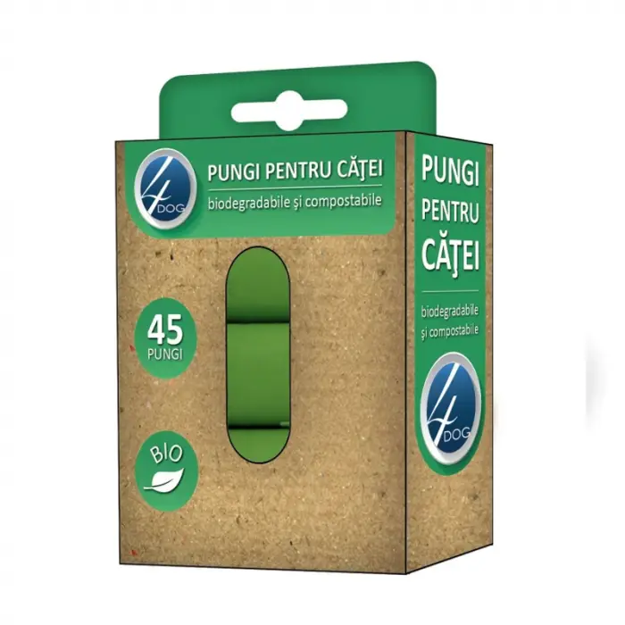 Pungi igienice biodegradabile 4DOG 3 role