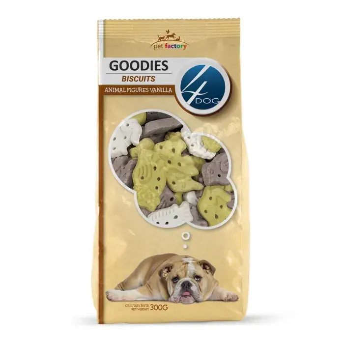 Recompense pentru caini 4Dog Goodies Biscuits Vanilie 300 gr