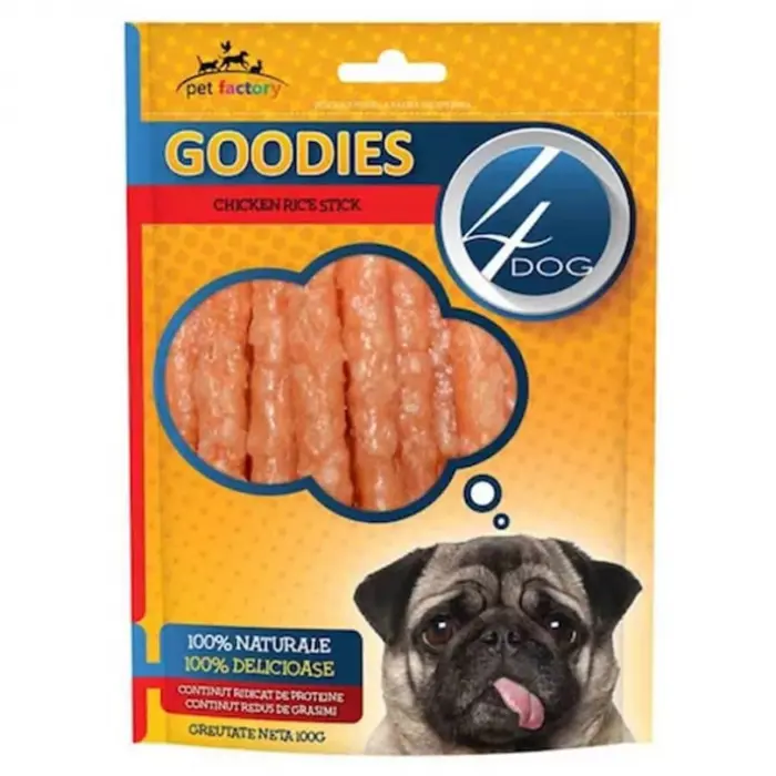 Recompense pentru caini Goodies Chicken Rice Sticks 100 gr
