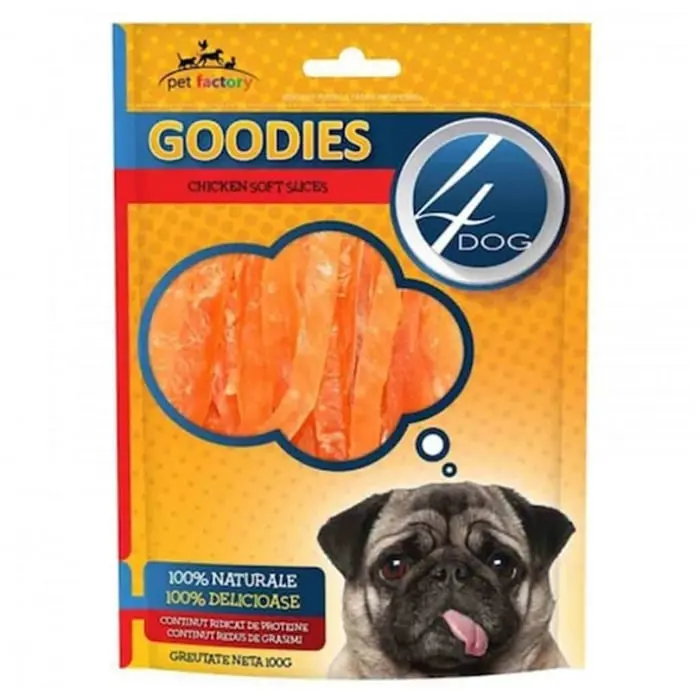 Recompense pentru caini Goodies Soft Chicken Slices 100 gr