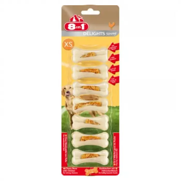Recompense pentru caini 8 in 1 Delights Strong XS 7 buc