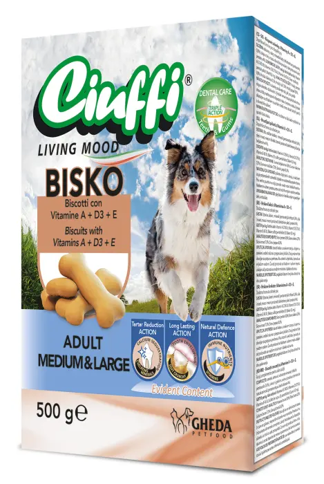 Recompense pentru caini Ciuffi Bisko 500 gr