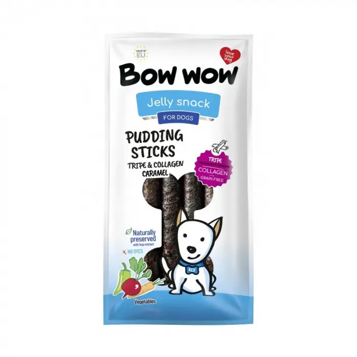 Recompense pentru caini Bow Wow Snack cu vita, colagen  legume 6 buc   folie