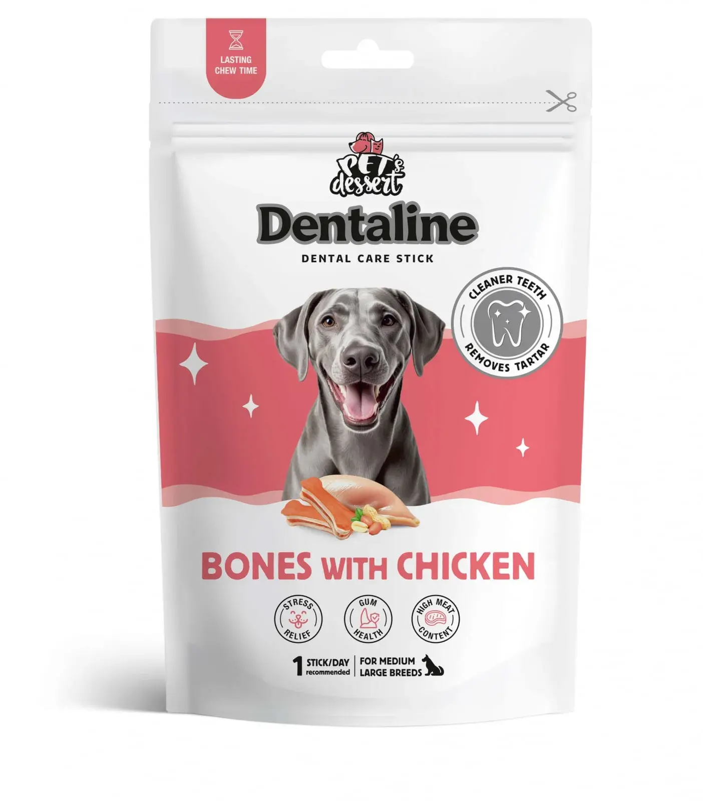 Recompense pentru caini Dentaline Stick Igiena Orala cu pui 140 gr