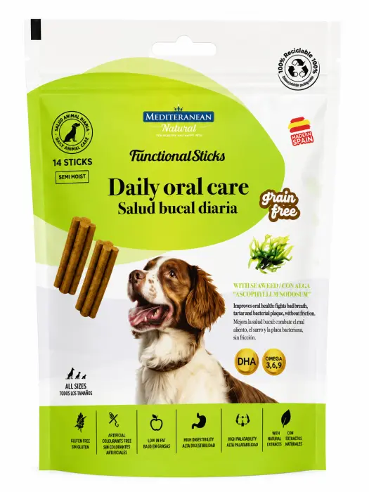 Recompense pentru caini Mediterranean Daily Oral Care Grain Free 14 buc   pachet