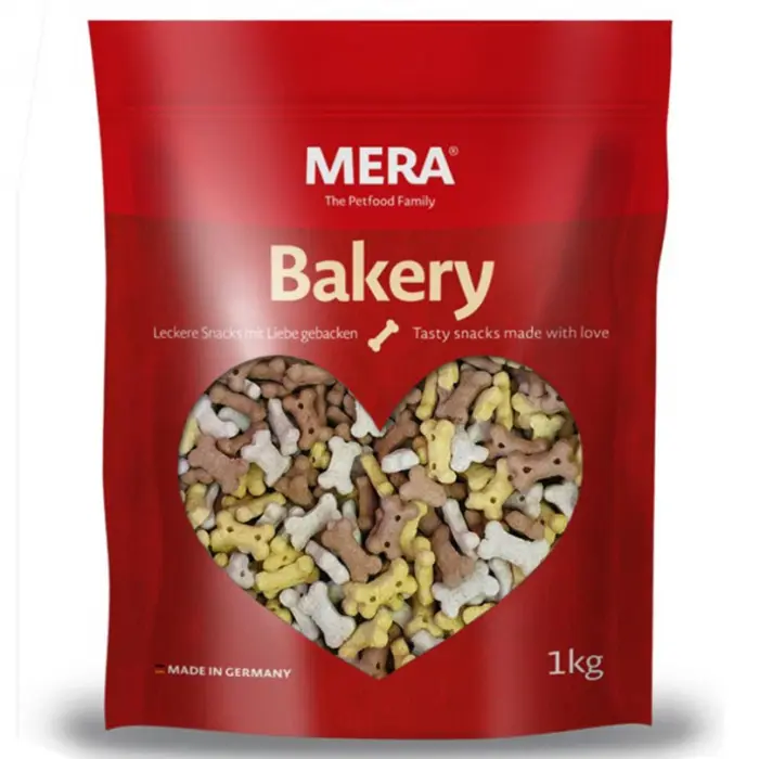 Recompense pentru caini Junior Mera oase cu miel  orez 1 kg