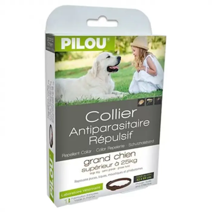 Zgarda antiparazitara Pilou pentru caini de talie mare 75 cm