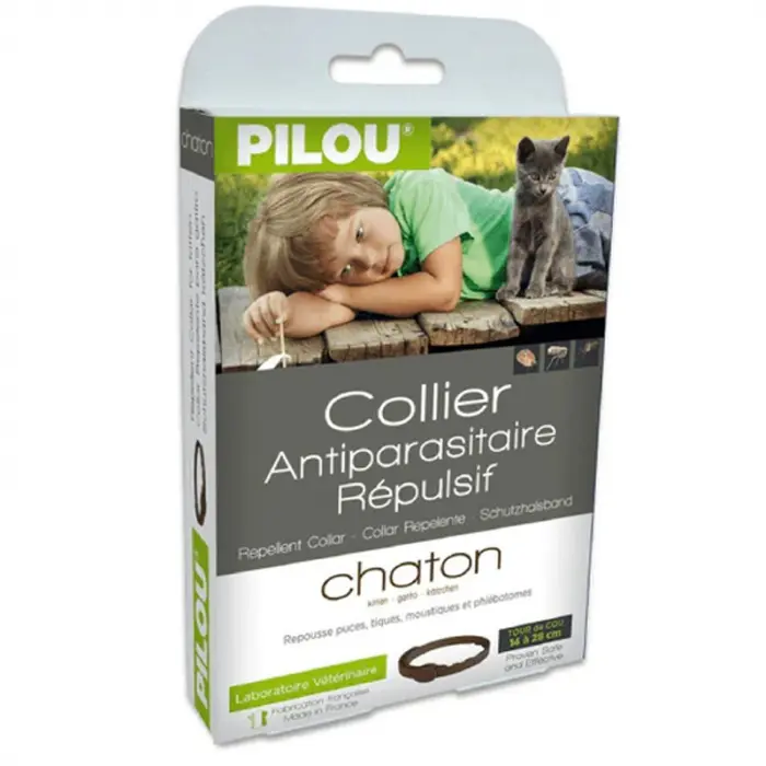 Zgarda antiparazitara Pilou pentru pisici Junior 35 cm