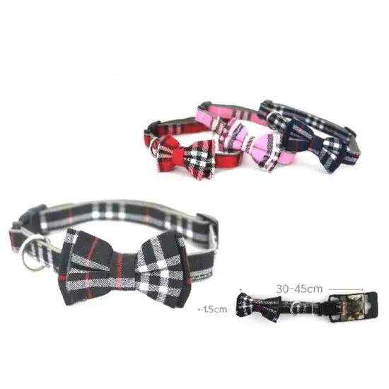 Zgarda cu papion pentru caini Petro 1,5 x 30-45 cm