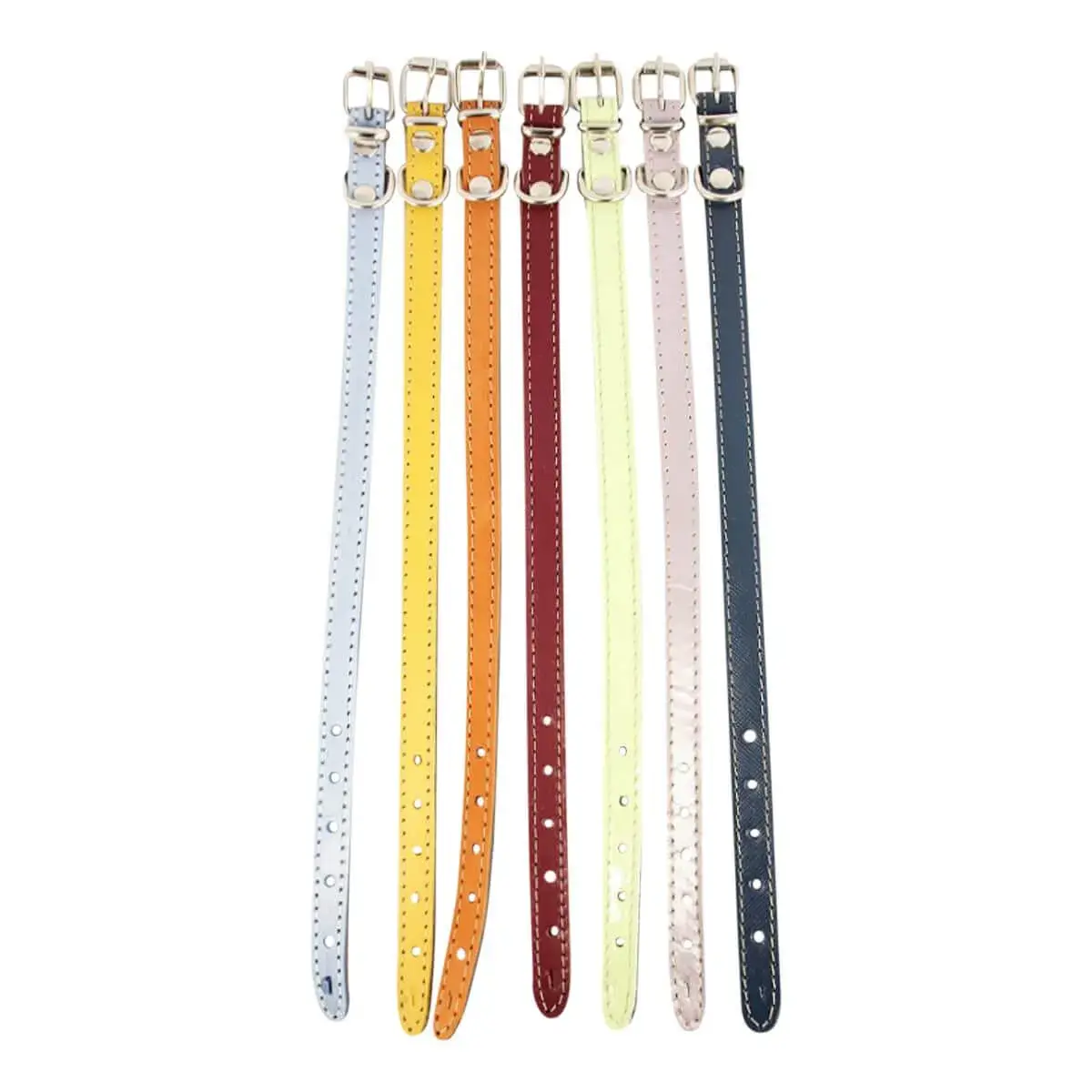 Zgarda din piele pentru caini Nr.1 Petro Color 1,5 x 35 cm