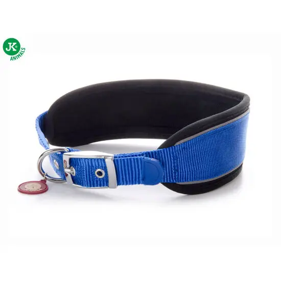 Zgarda pentru caini JK Comfort L Albastra 6,4 x 47 - 56 cm