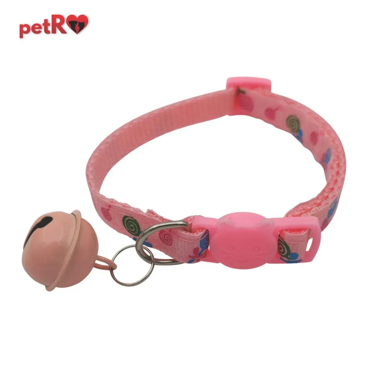 Zgarda pentru pisici cu flori roz Petro 1   20 - 35 cm