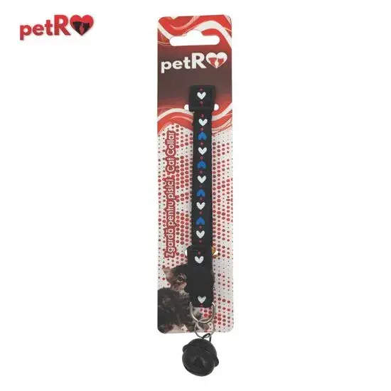Zgarda pentru pisici cu inimioare Petro 20 - 35 cm