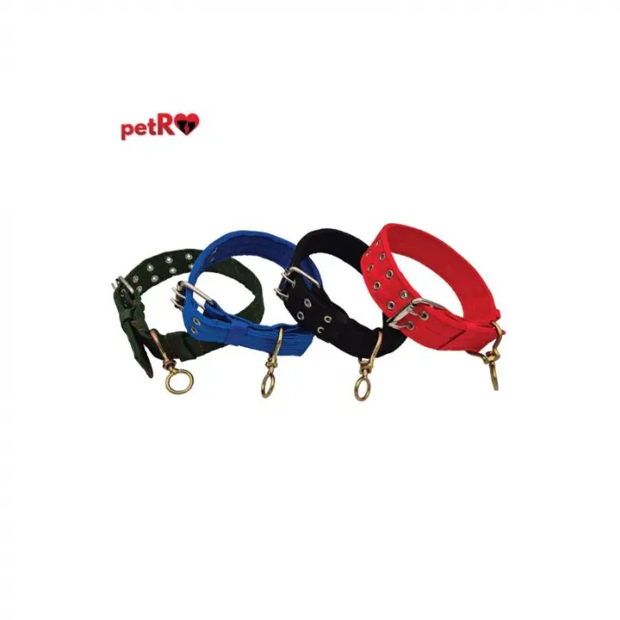 Zgarda textila dubla pentru caini Petro 4 x 65 cm