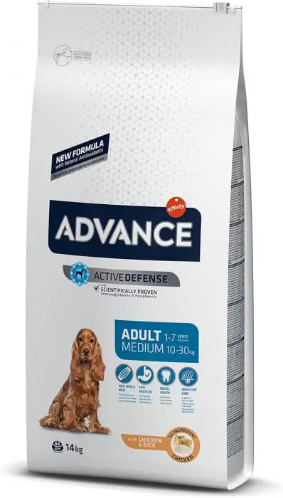 Advance Hrana uscata pentru caini de talie medie cu pui si orez, 14 kg