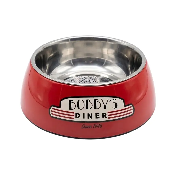 Castron pentru caini Bobby Diner, Rosu, 940 ml, Melamina