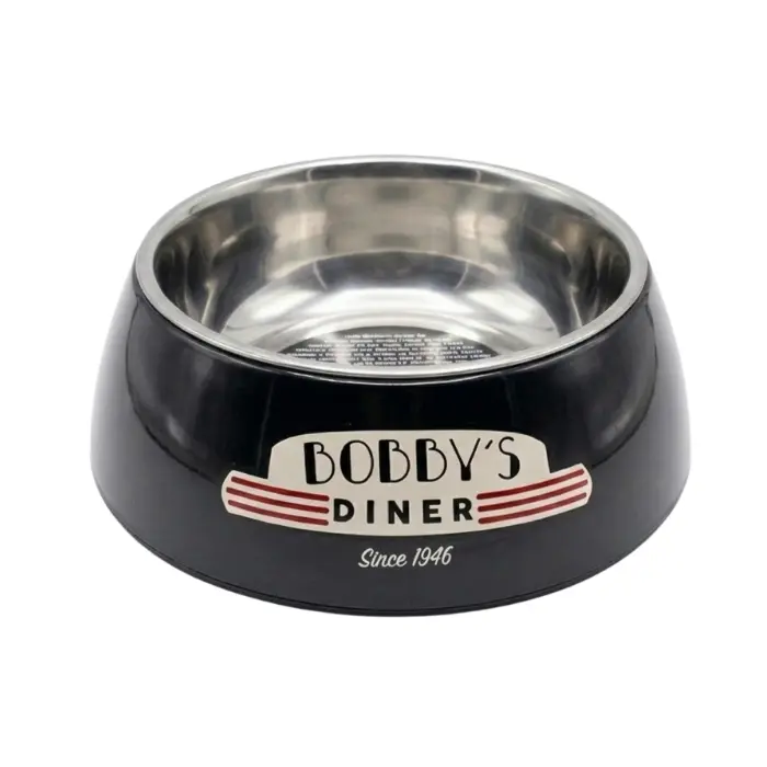 Castron pentru caini Bobby Diner, Negru, 940 ml, Melamina