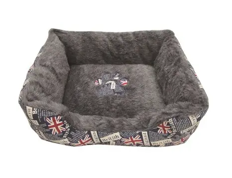 Culcus pentru caini My Home, 50 x 40 x 17 cm, Gri