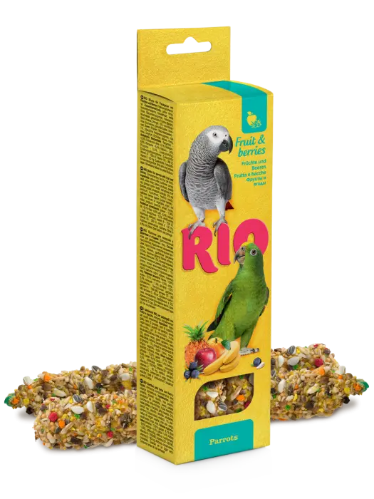 Batoane cu fructe de padure pentru papagali Rio, 2 x 90g