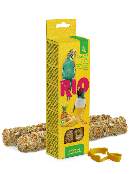 Batoane cu fructe tropicale pentru perusi si pasari exotice Rio, 2 x 40g