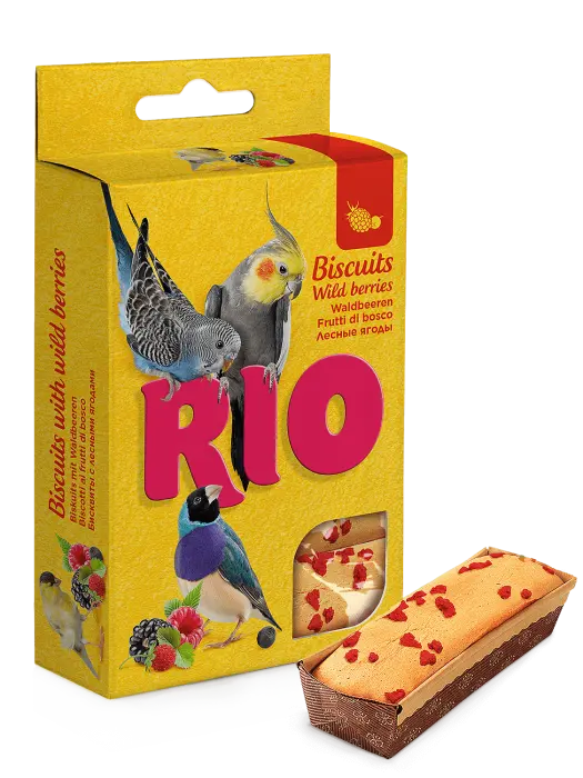 Biscuiti cu fructe de padure pentru toate speciile de pasari, Rio, 5 x 7g