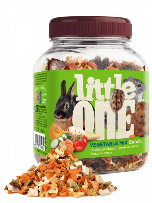 Gustare cu mix legume pentru rozatoare Little One, 150g