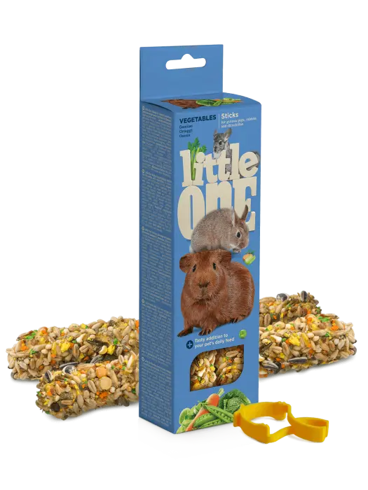 Gustare cu legume pentru rozatoare Little One, 2 x 60g