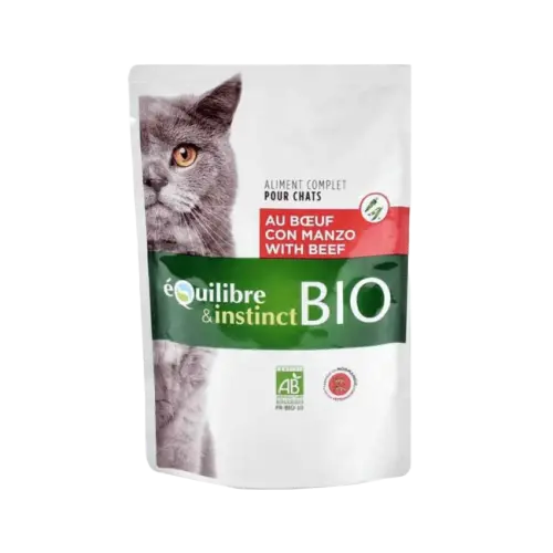 Hrana umeda pentru pisici Equilibre  Instinct, Bio, Vita si legume, 100g