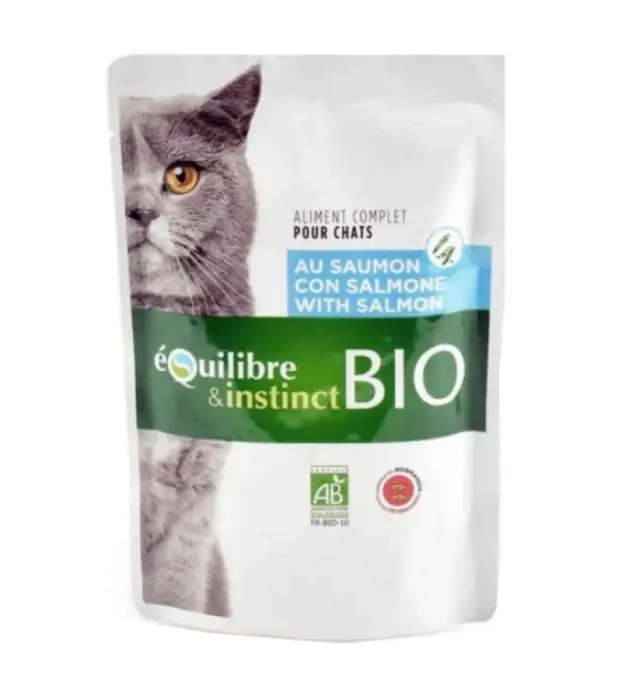 Hrana umeda pentru pisici Equilibre  Instinct, Bio, Somon si legume, 100g