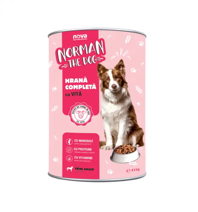 Hrana umeda pentru caini Norman, Vita, 12 x 1240g