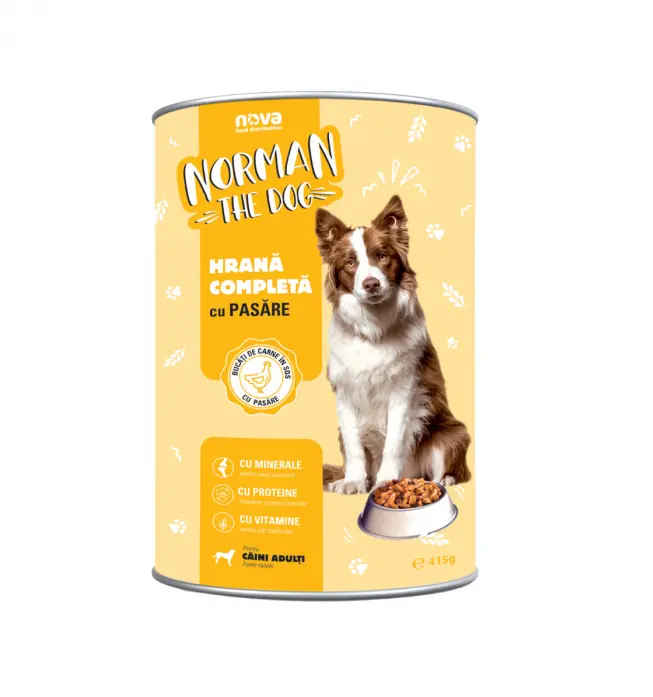 Hrana umeda pentru caini, Norman, Pui, 1240g