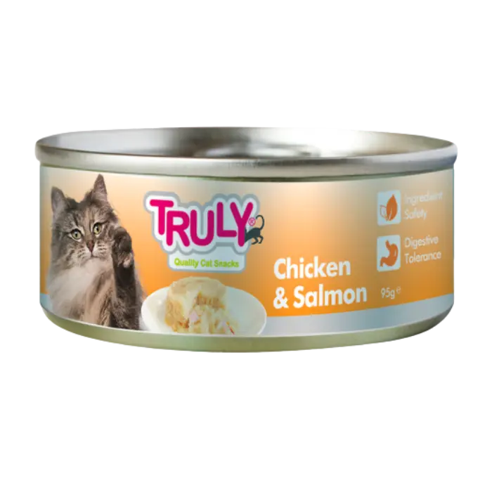 Hrana umeda pentru pisici Truly, Pui si somon, 95g