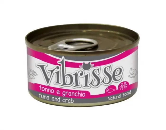 Hrana umeda pentru pisici Croci Vibrisse Natural, Ton si crab, 70g