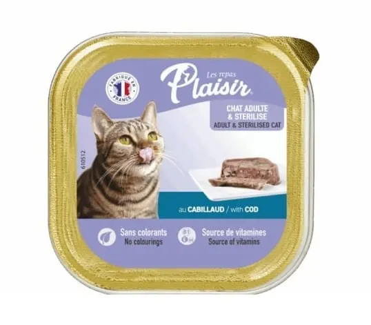 Hrana umeda pentru pisici Plaisir, Cod, 100g