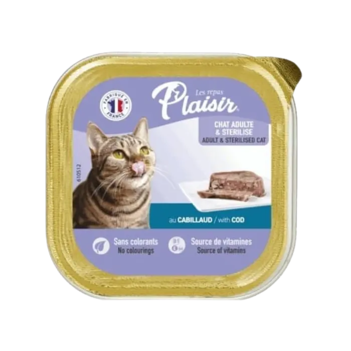 Hrana umeda pentru pisici Plaisir, Cod, 32 x 100g