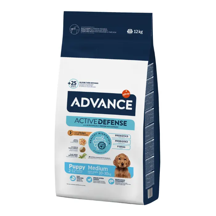Hrana uscata pentru caini Advance Medium Puppy Protect, Pui, 12 kg