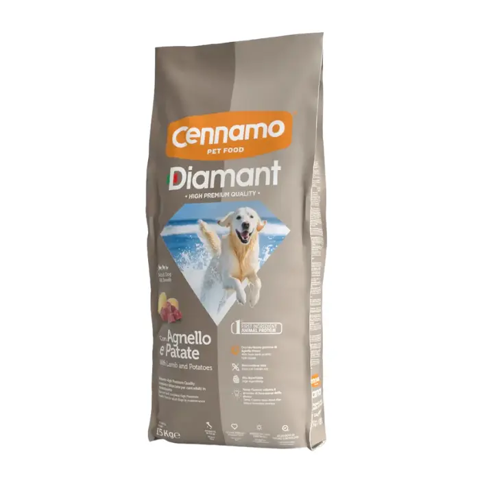 Hrana uscata pentru caini Cennamo Diamant Adult, Miel si cartof, 15kg