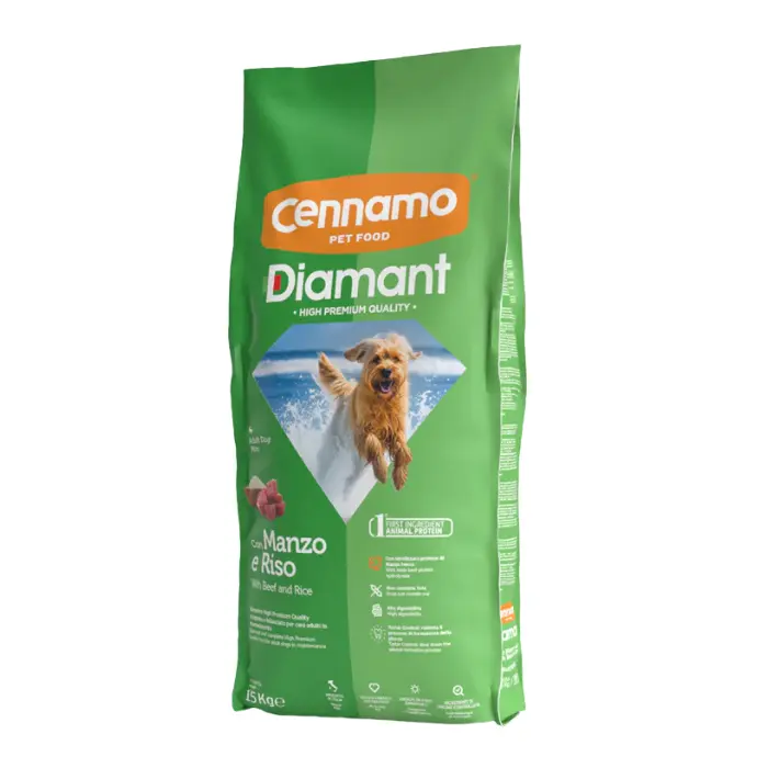 Hrana uscata pentru caini Cennamo Diamant Adult Mini, Vita si orez, 15 kg