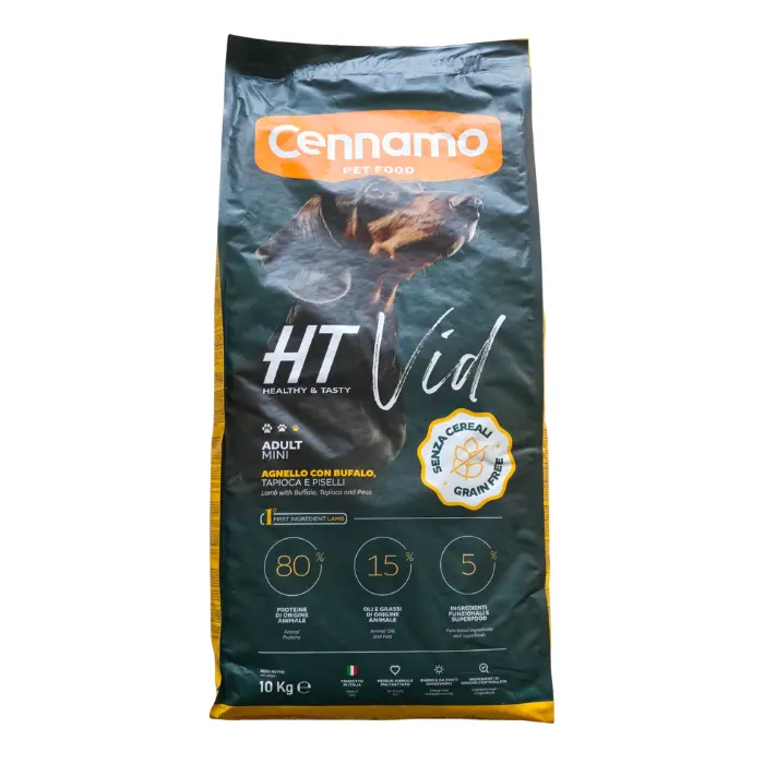 Hrana uscata pentru caini Cennamo HT Vid, Adult Mini, Miel si bivol, 10kg