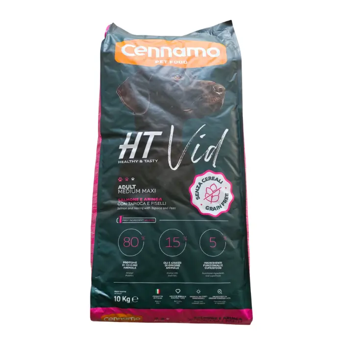 Hrana uscata pentru caini Cennamo HT Vid, Adult Medium Maxi, Somon si hering, 10kg