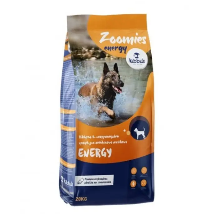 Hrana uscata pentru caini Kibbus Zoomies Adult Energy, 20kg