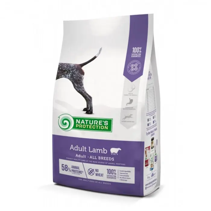 Hrana uscata pentru caini Natures Protection Adult, Miel, 12kg