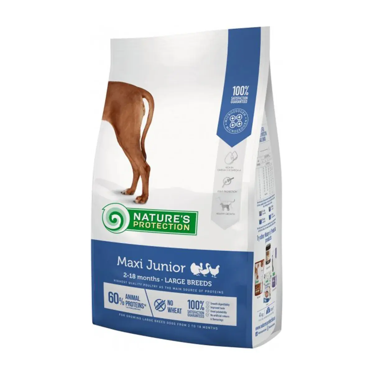 Hrana uscata pentru caini Natures Protection Maxi Adult Junior, Pasare, 12kg