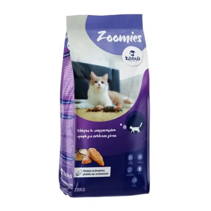 Hrana uscata pentru pisici Kibbus Zoomies, 20 kg