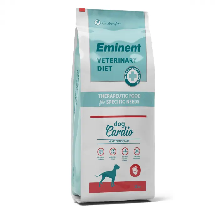 Hrana uscata terapeutica pentru caini Eminent Veterinary Diet, Dog Cardio, Porc, 11kg
