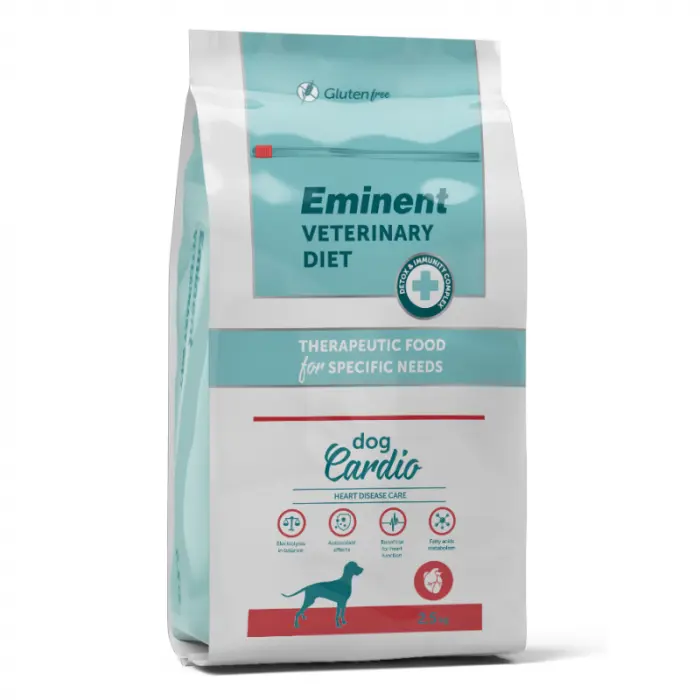 Hrana uscata terapeutica pentru caini Eminent Veterinary Diet, Dog Cardio, Porc, 2.5kg