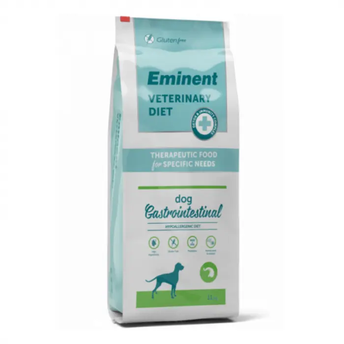 Hrana uscata terapeutica pentru caini Eminent Veterinary Diet, Dog Gastrointestinal, Hypoallergenic, Rata, 11kg